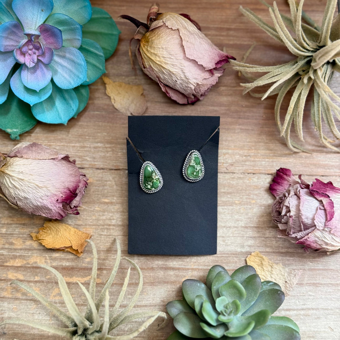 3 - Sterling Silver Sonoran Gold Turquoise Stud Earrings by Jason Ogg Earrings Shopify Collective The Bijoux FAB Jewelry The Bijoux FAB Jewelry
