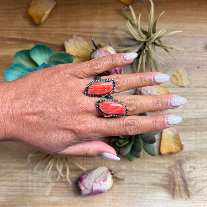 MJ Ring - Spiny Oyster Free Form Adjustable Ring Ring Shopify Collective The Bijoux FAB Jewelry The Bijoux FAB Jewelry