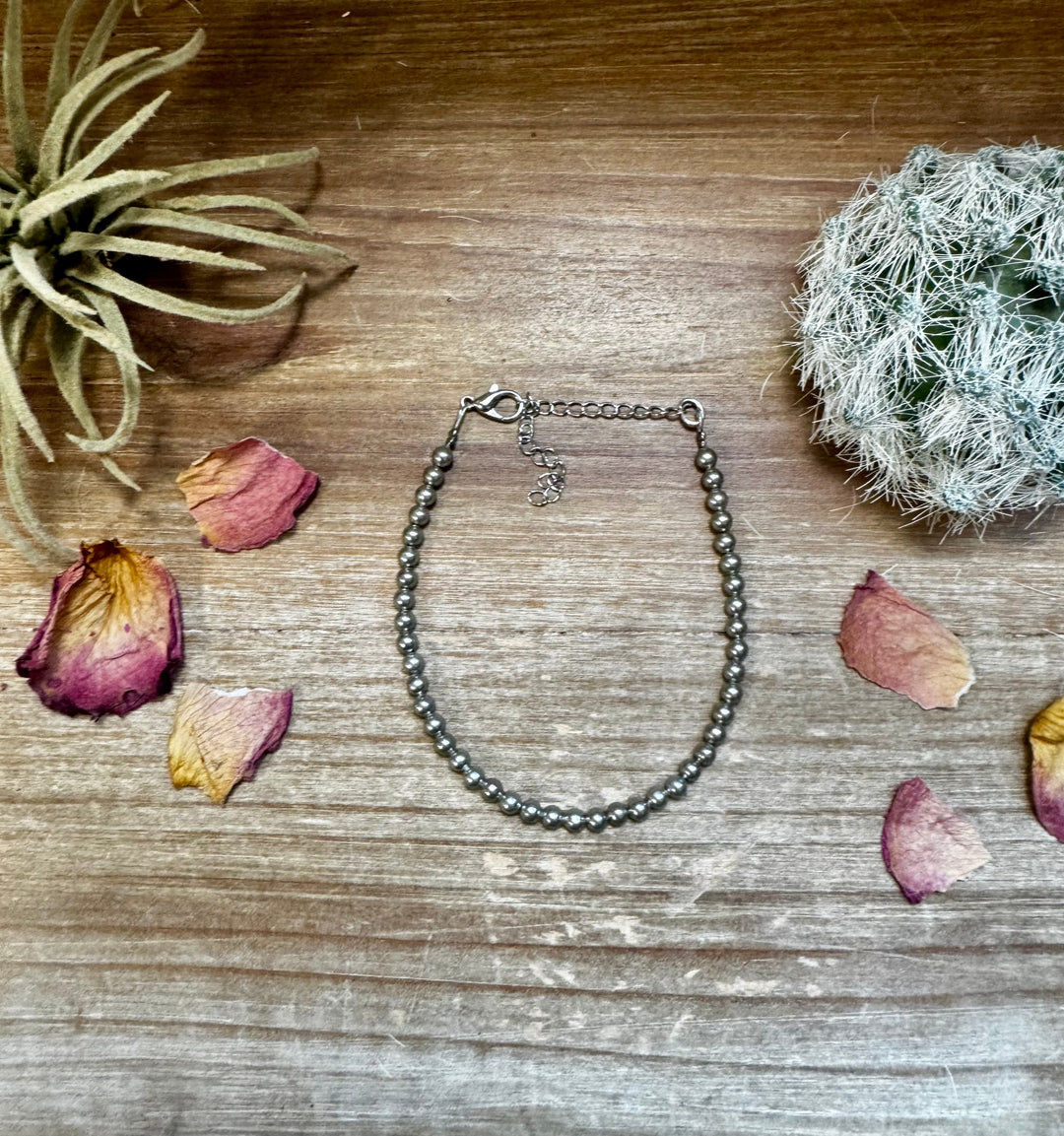 Silver Plated beads bracelet Bracelets Shopify Collective The Bijoux FAB Jewelry The Bijoux FAB Jewelry