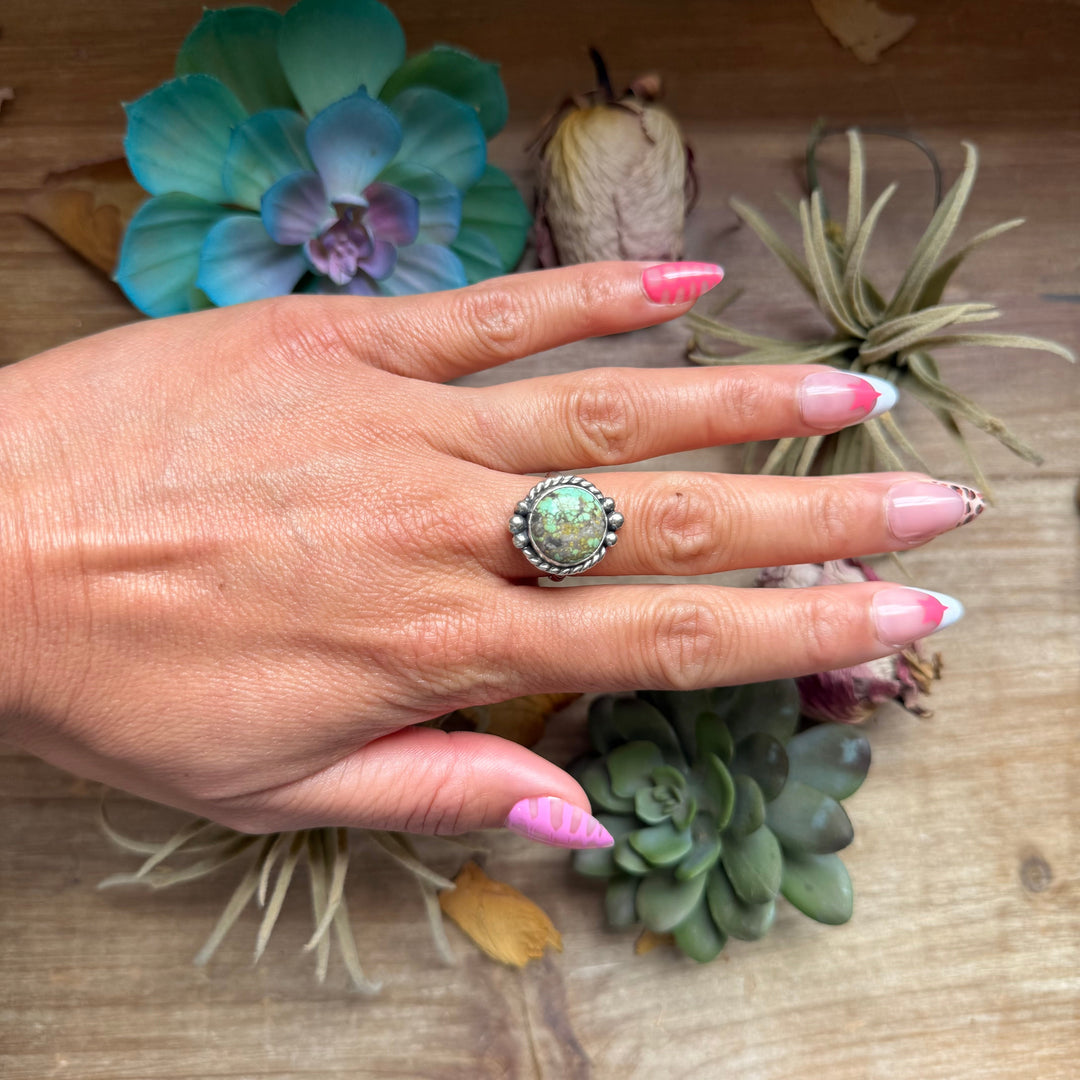127 - Sterling Silver Firebird Turquoise Medicine Man Eye Stamped Stacking Ring by Jason Ogg Ring Shopify Collective The Bijoux FAB Jewelry The Bijoux FAB Jewelry