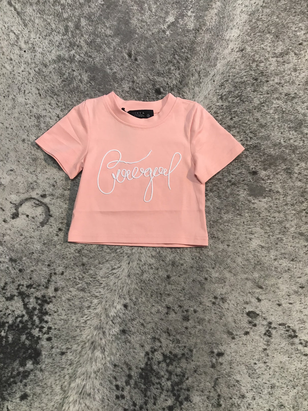 Girls Pink Cowgirl Embroidered Top