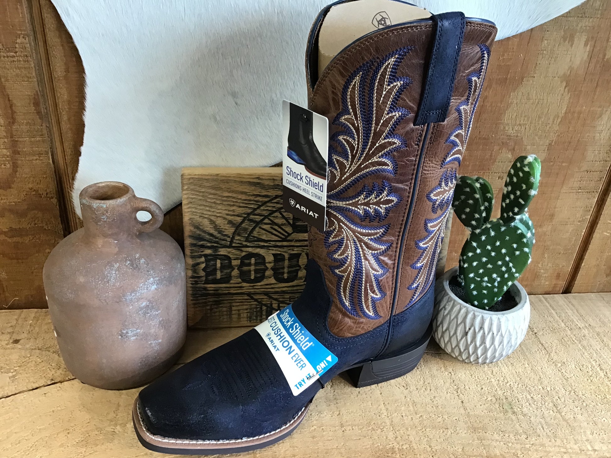 Ariat MNS Hustler Cowboy Boot MIDNIGHT BLUE Boots ariatfootwear Ariat