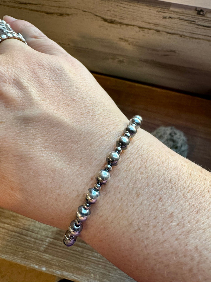 3 mm & 6 mm Sterling Silver Pearls bracelet Bracelets Shopify Collective The Bijoux FAB Jewelry The Bijoux FAB Jewelry