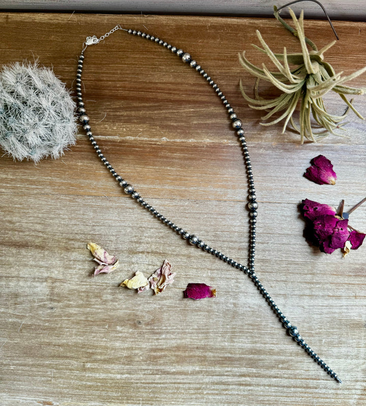 Lariat graduated sterling silver pearl necklaces Shopify Collective The Bijoux FAB Jewelry The Bijoux FAB Jewelry