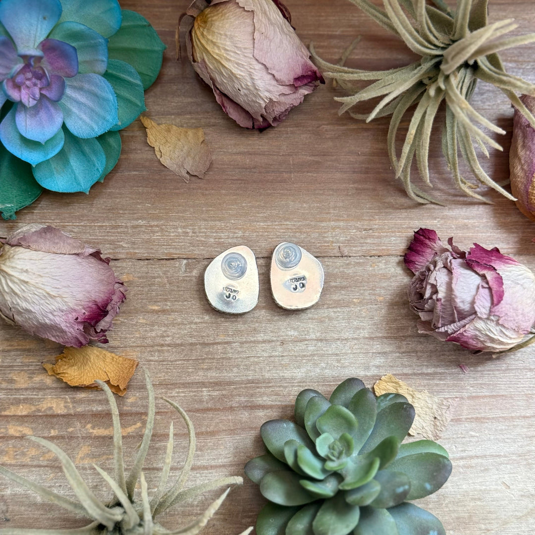 17 - Sterling Silver Sonoran Turquoise Stud Earrings by Jason Ogg Earrings Shopify Collective The Bijoux FAB Jewelry The Bijoux FAB Jewelry