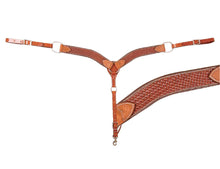 Load image into Gallery viewer, CASHEL BASKET STAMPED HEADSTALL / BREASTCOLLAR
