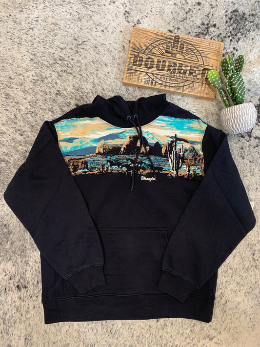 WOMEN'S LANDSCAPE GRAPHIC PULLOVER HOODIE IN DARK NAVY Shirts & Tops Wrangler