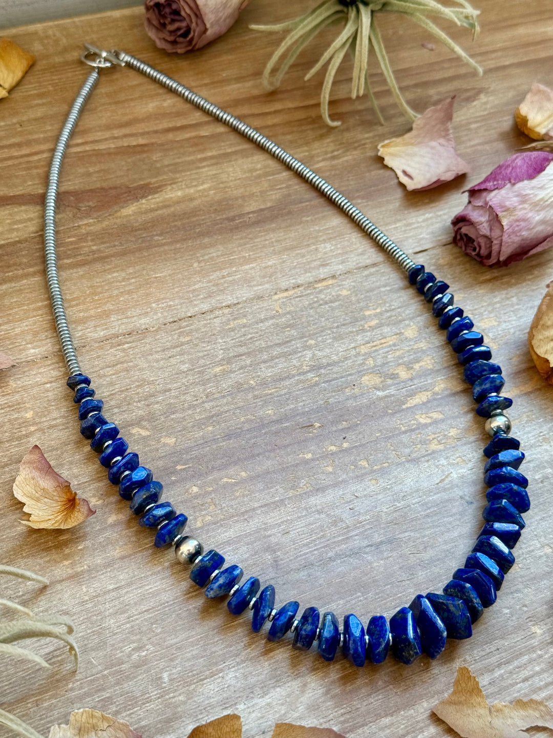 22” Graduated Lapis Necklace Necklaces Shopify Collective The Bijoux FAB Jewelry The Bijoux FAB Jewelry