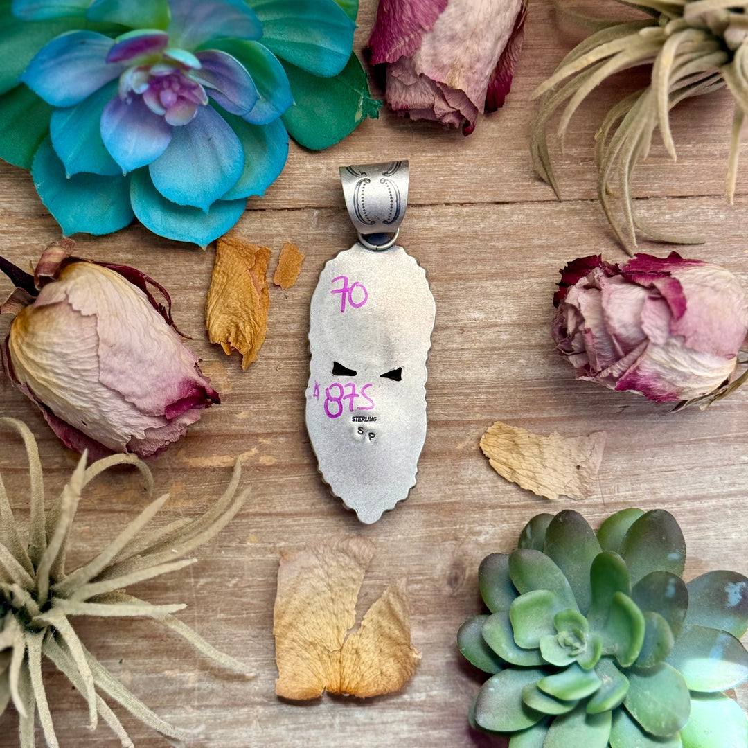 70 - Sterling Silver Pilot Mountain Turquoise & Buffalo Nickel Pendant by Shay Pfeiffer Pendant Shopify Collective The Bijoux FAB Jewelry The Bijoux FAB Jewelry