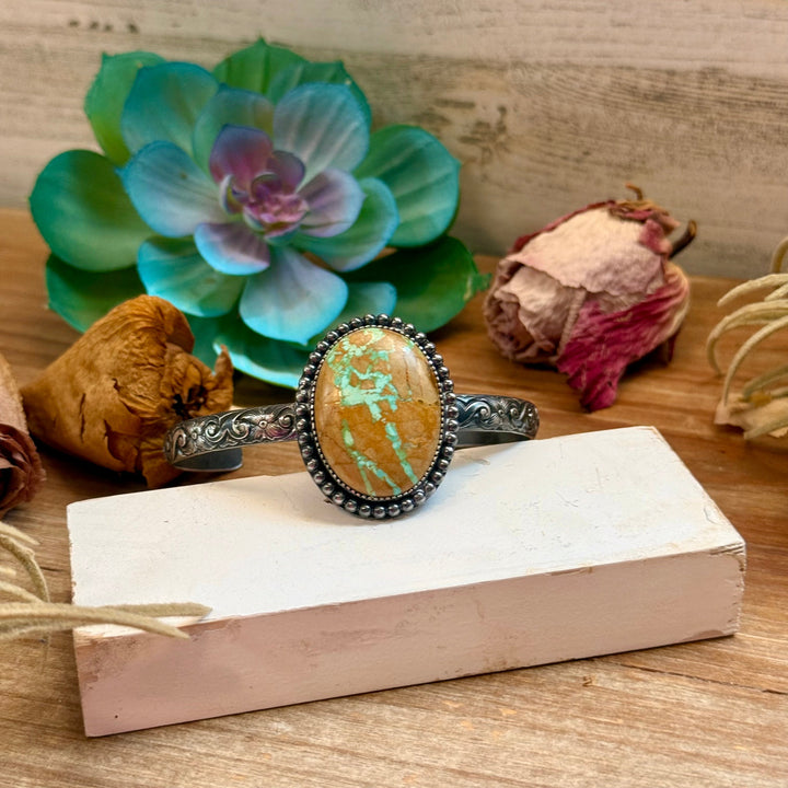 MJ Royston Turquoise Statement Cuff cuff Shopify Collective The Bijoux FAB Jewelry The Bijoux FAB Jewelry