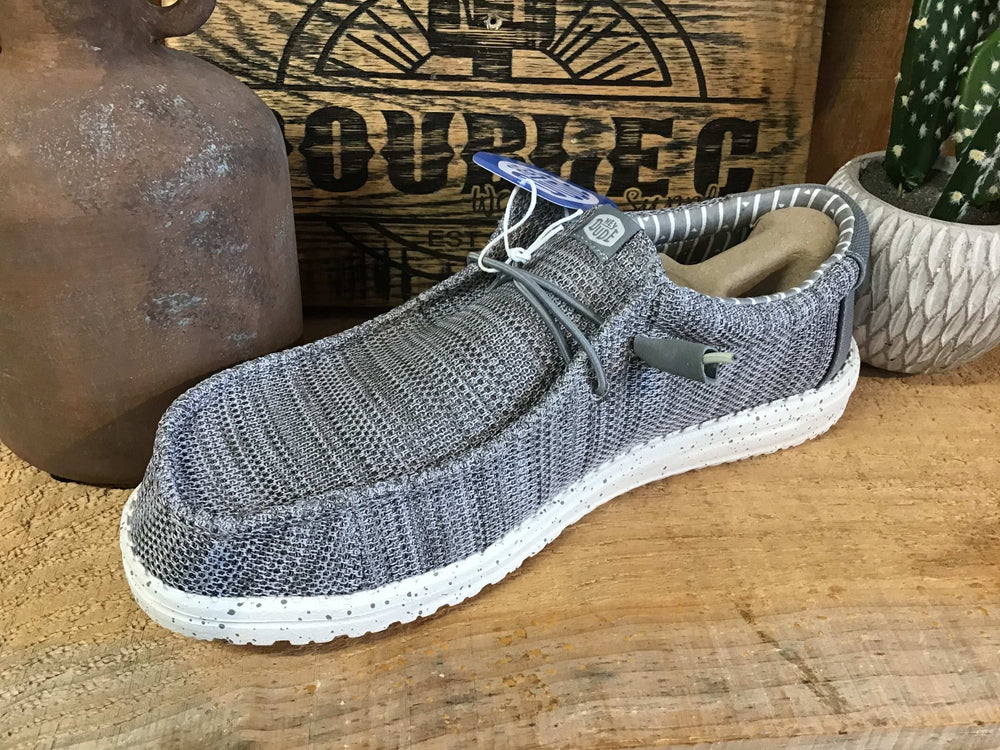 Wally Stretch Sox Grey Shoes hey dude Hey Dude