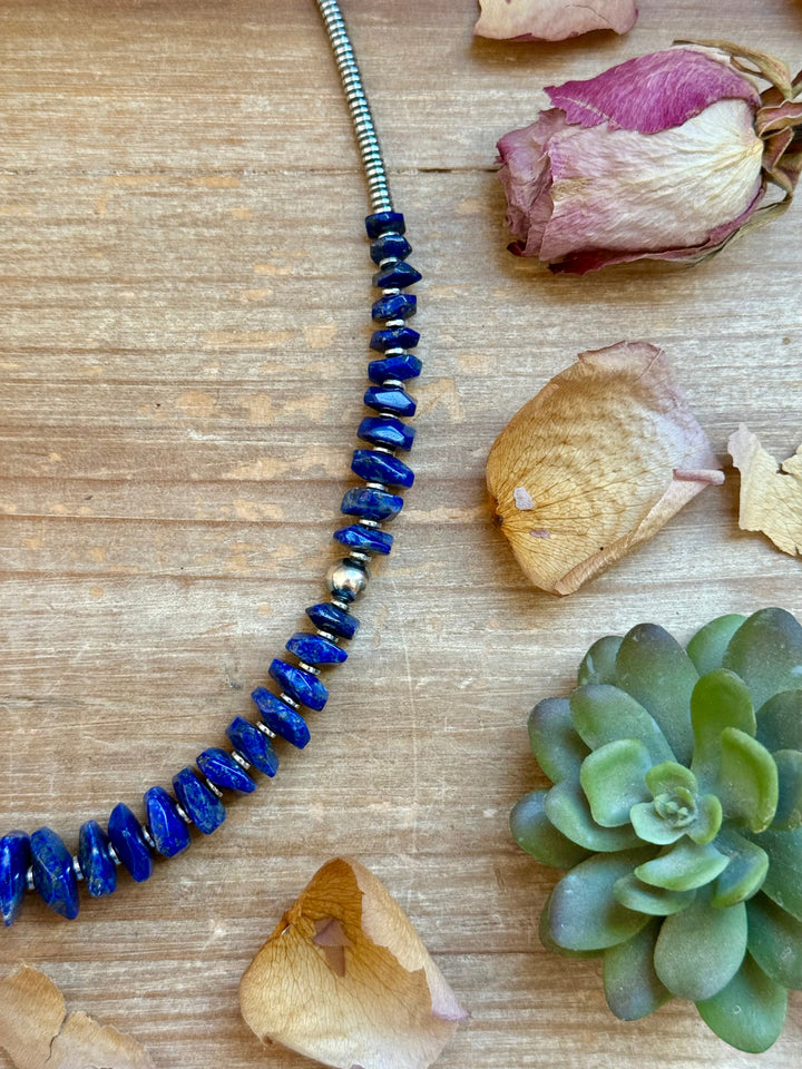 22” Graduated Lapis Necklace Necklaces Shopify Collective The Bijoux FAB Jewelry The Bijoux FAB Jewelry
