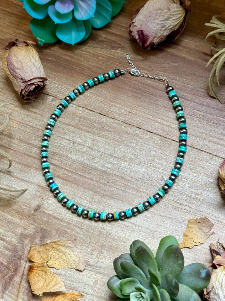 Sterling Silver Pearl & Heishi Choker – 14" + Extender – 6mm Necklaces Shopify Collective The Bijoux FAB Jewelry The Bijoux FAB Jewelry