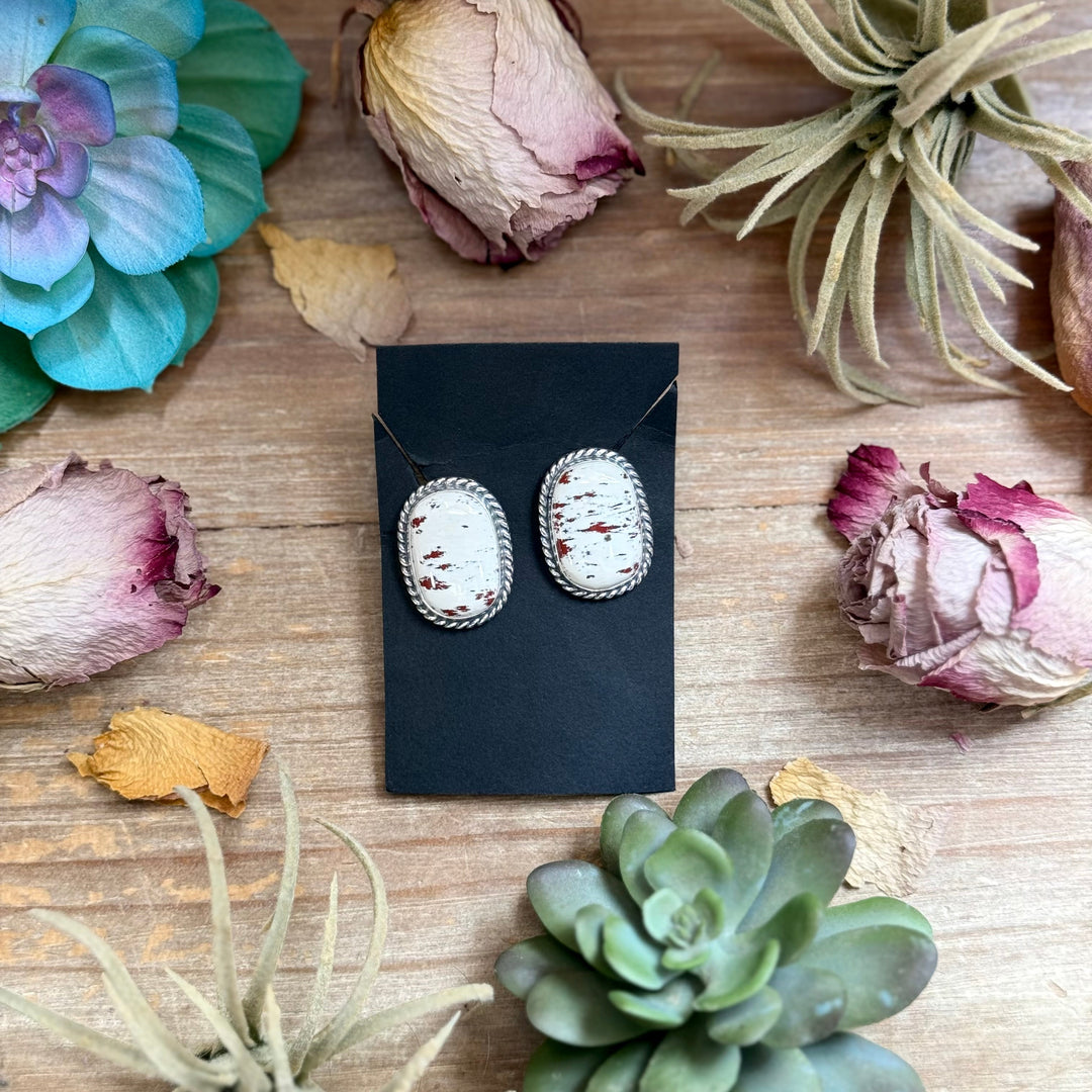 50 - Sterling Silver Red Buffalo Stud Earrings by Jason Ogg Earrings Shopify Collective The Bijoux FAB Jewelry The Bijoux FAB Jewelry