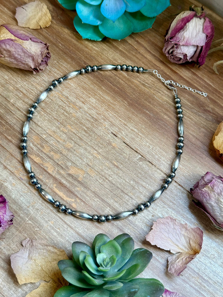 15” Torpedo Bead Necklace – Sterling Silver Necklaces Shopify Collective The Bijoux FAB Jewelry The Bijoux FAB Jewelry