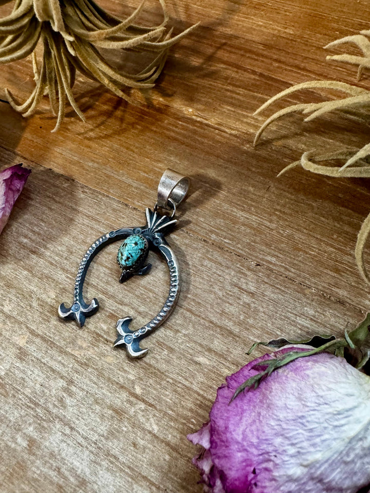 Naja Pendant with Turquoise – Sterling Silver Pendant Shopify Collective The Bijoux FAB Jewelry The Bijoux FAB Jewelry