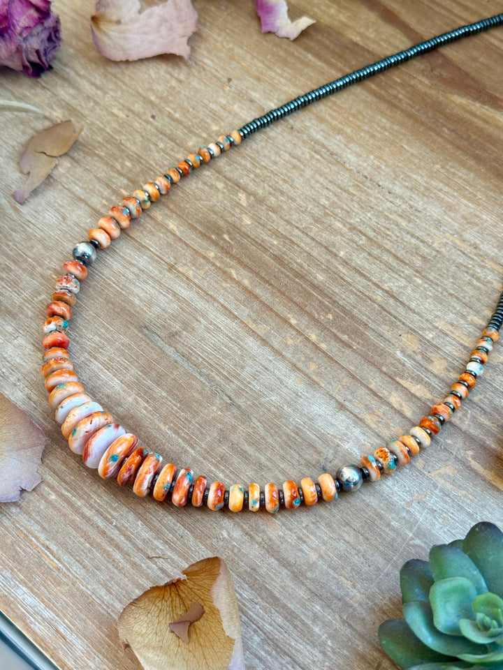 22” Orange & Turquoise Graduated Necklace Necklaces Shopify Collective The Bijoux FAB Jewelry The Bijoux FAB Jewelry