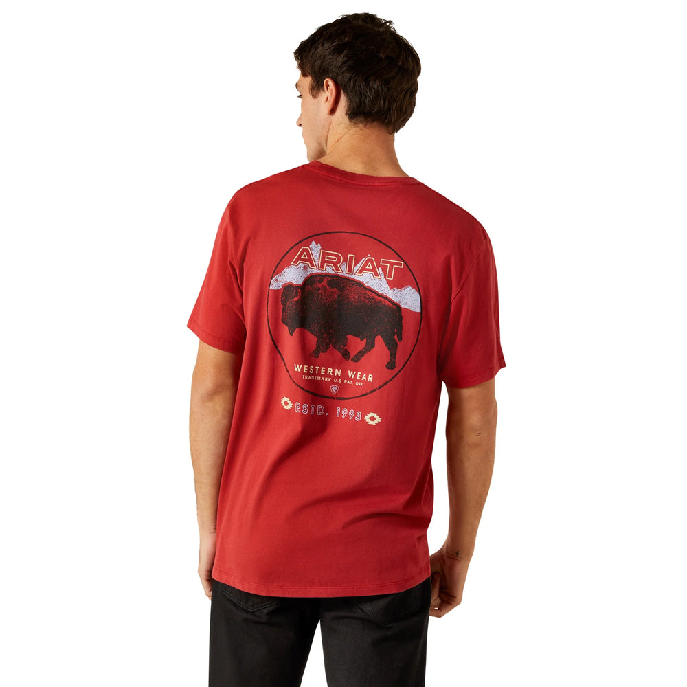Ariat Patriot Buffalo Coin T-Shirt Brick Red - 10062419 T-Shirt 20% off ariat Ariat