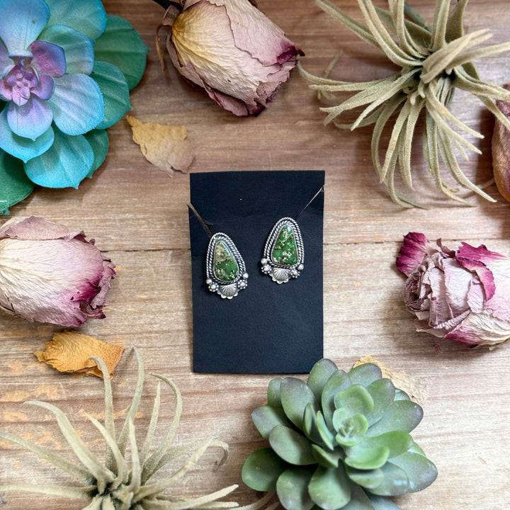 2 - Sterling Silver Sonoran Gold Turquoise Stud Earrings by Shay Pfeiffer Earrings Shopify Collective The Bijoux FAB Jewelry The Bijoux FAB Jewelry
