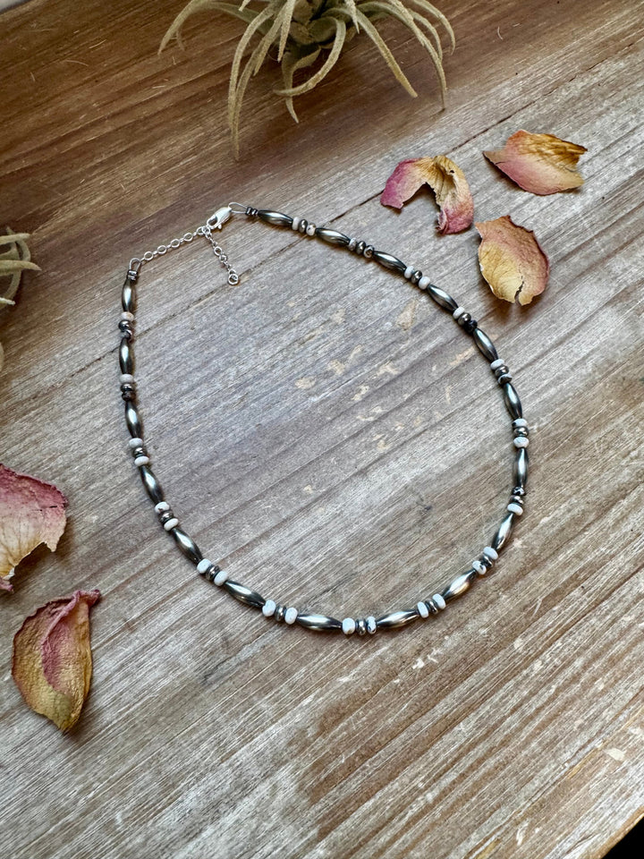 White Buffalo Torpedo choker Sterling Silver Pearls Necklaces Shopify Collective The Bijoux FAB Jewelry The Bijoux FAB Jewelry