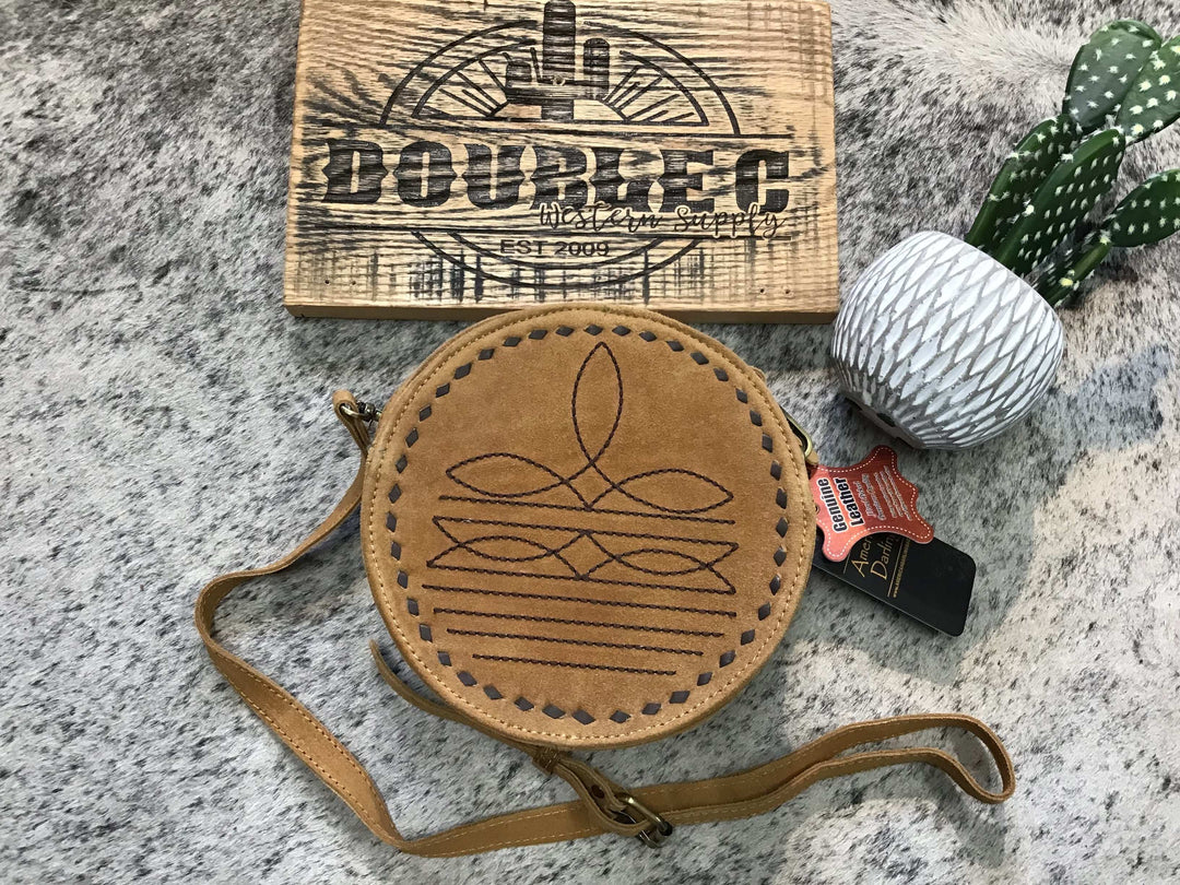 Canteen Genuine Western Suede Leather women bag Purse Women's american darling