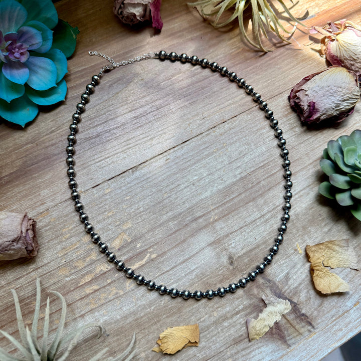 20 inch - Alternating Sterling Silver Pearl Necklace Necklaces Shopify Collective The Bijoux FAB Jewelry The Bijoux FAB Jewelry