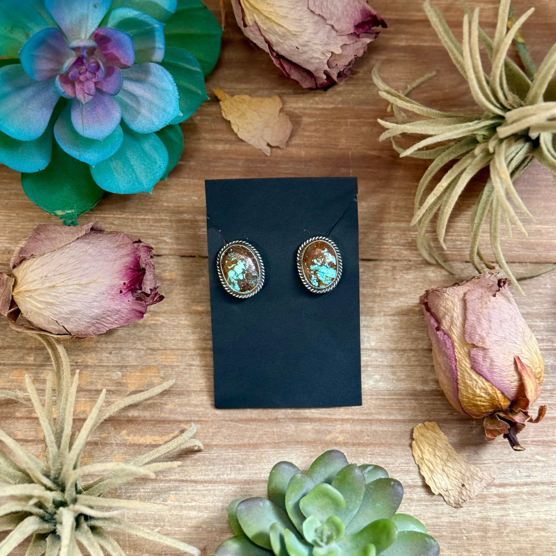 Sterling Silver Rising Phoenix Turquoise Stud Earrings – Handmade by Artist Jason Ogg Earrings Shopify Collective The Bijoux FAB Jewelry The Bijoux FAB Jewelry
