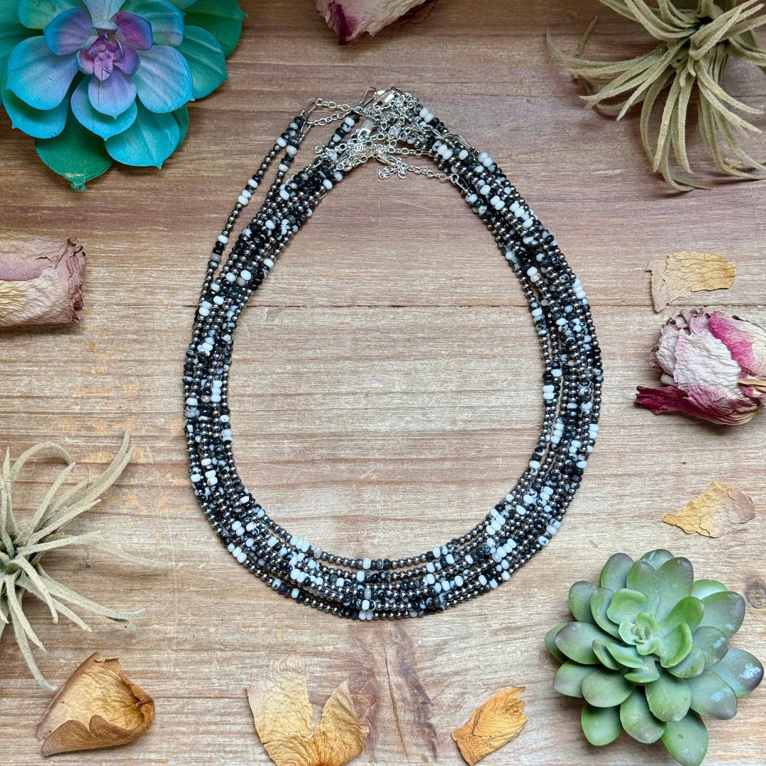 Faceted Zebra Jasper Necklace – 19" + Extender – 3mm Necklaces Shopify Collective The Bijoux FAB Jewelry The Bijoux FAB Jewelry