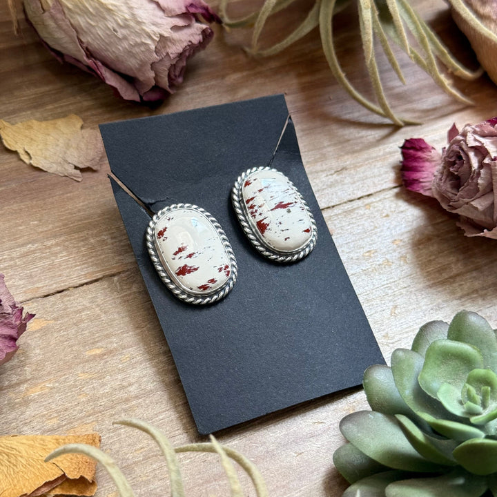 50 - Sterling Silver Red Buffalo Stud Earrings by Jason Ogg Earrings Shopify Collective The Bijoux FAB Jewelry The Bijoux FAB Jewelry