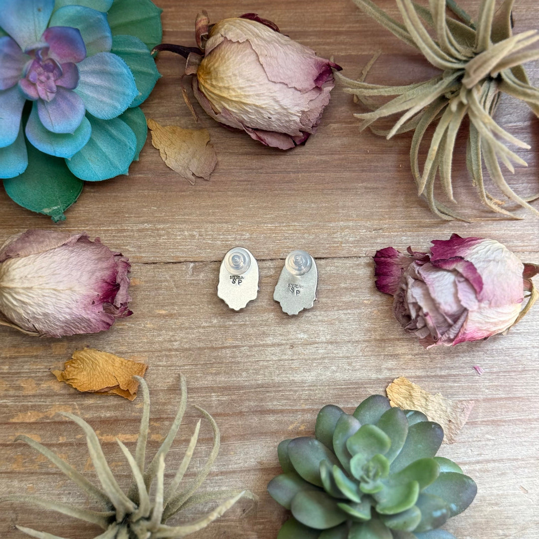 47 - Sterling Silver Golden Hill Turquoise Stud Earrings by Jason Ogg Earrings Shopify Collective The Bijoux FAB Jewelry The Bijoux FAB Jewelry