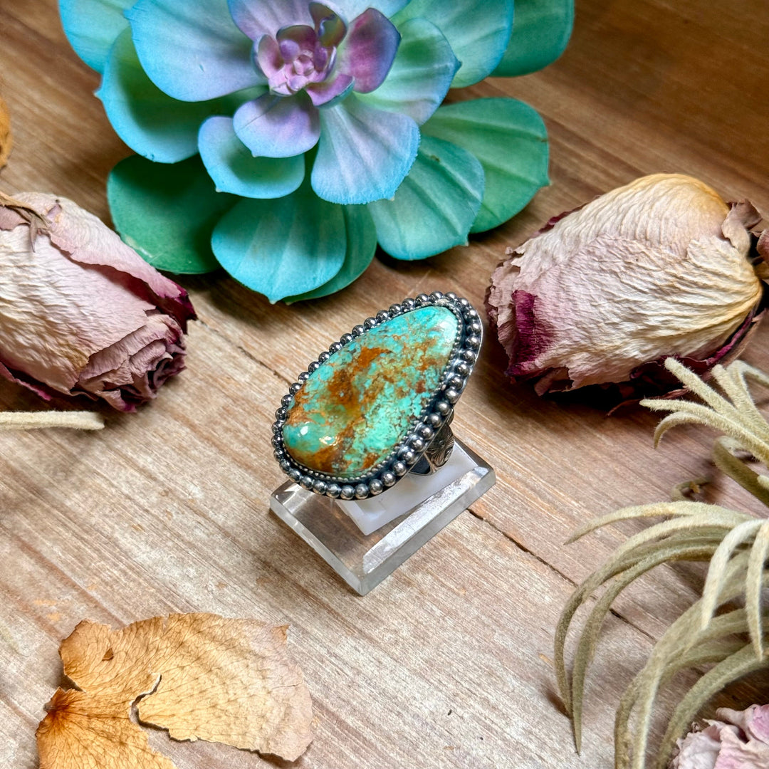 MJ Freeform Turquoise Ring – Sterling Silver Ring Shopify Collective The Bijoux FAB Jewelry The Bijoux FAB Jewelry