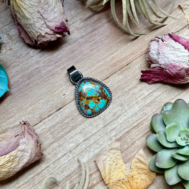 MJ Turquoise Sterling Silver Pendant – Rounded Triangle Ring Shopify Collective The Bijoux FAB Jewelry The Bijoux FAB Jewelry