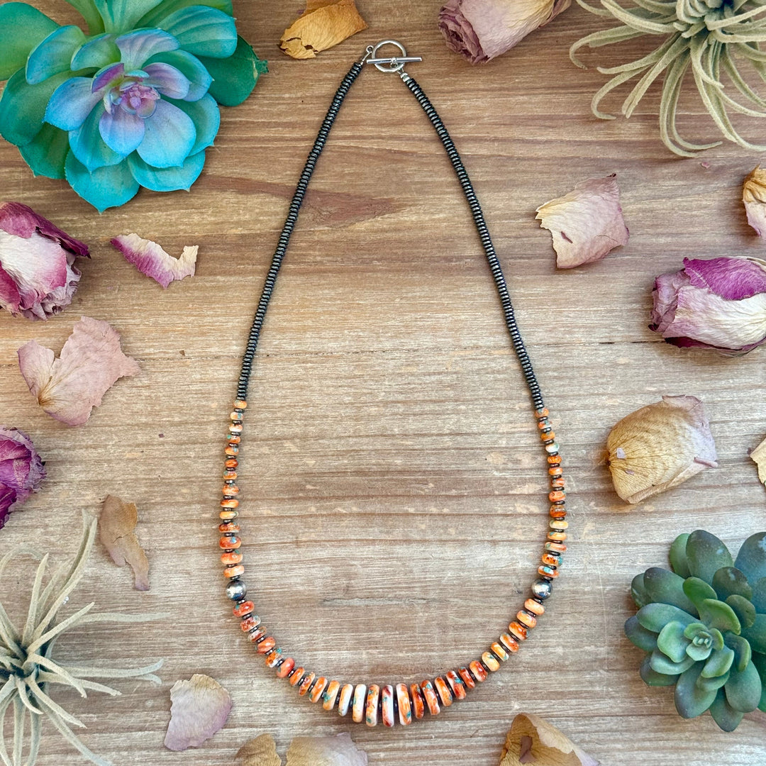 22” Orange & Turquoise Graduated Necklace Necklaces Shopify Collective The Bijoux FAB Jewelry The Bijoux FAB Jewelry