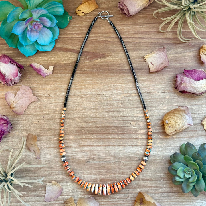 22” Orange & Turquoise Graduated Necklace Necklaces Shopify Collective The Bijoux FAB Jewelry The Bijoux FAB Jewelry