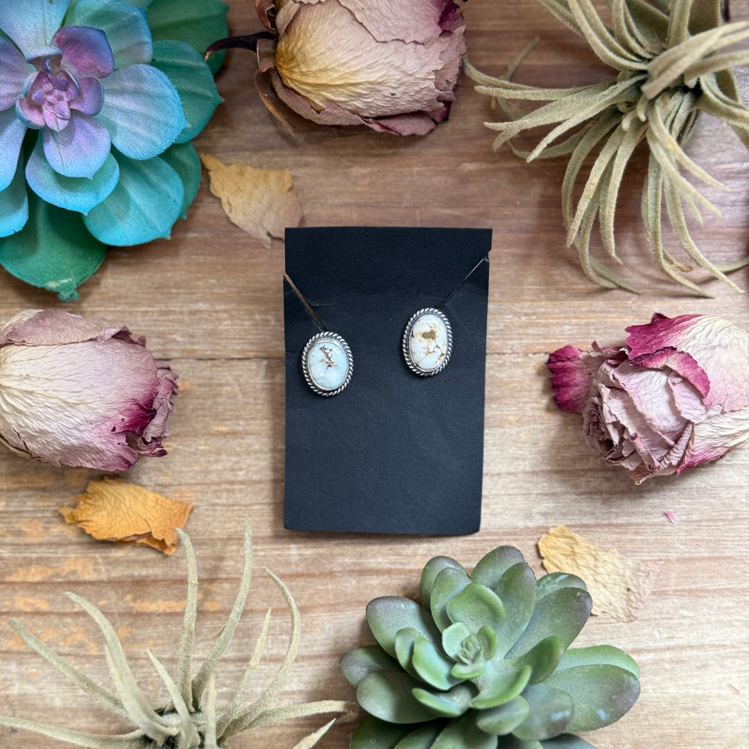 48 - Sterling Silver Dry Creek Turquoise Stud Earrings by Jason Ogg Earrings Shopify Collective The Bijoux FAB Jewelry The Bijoux FAB Jewelry