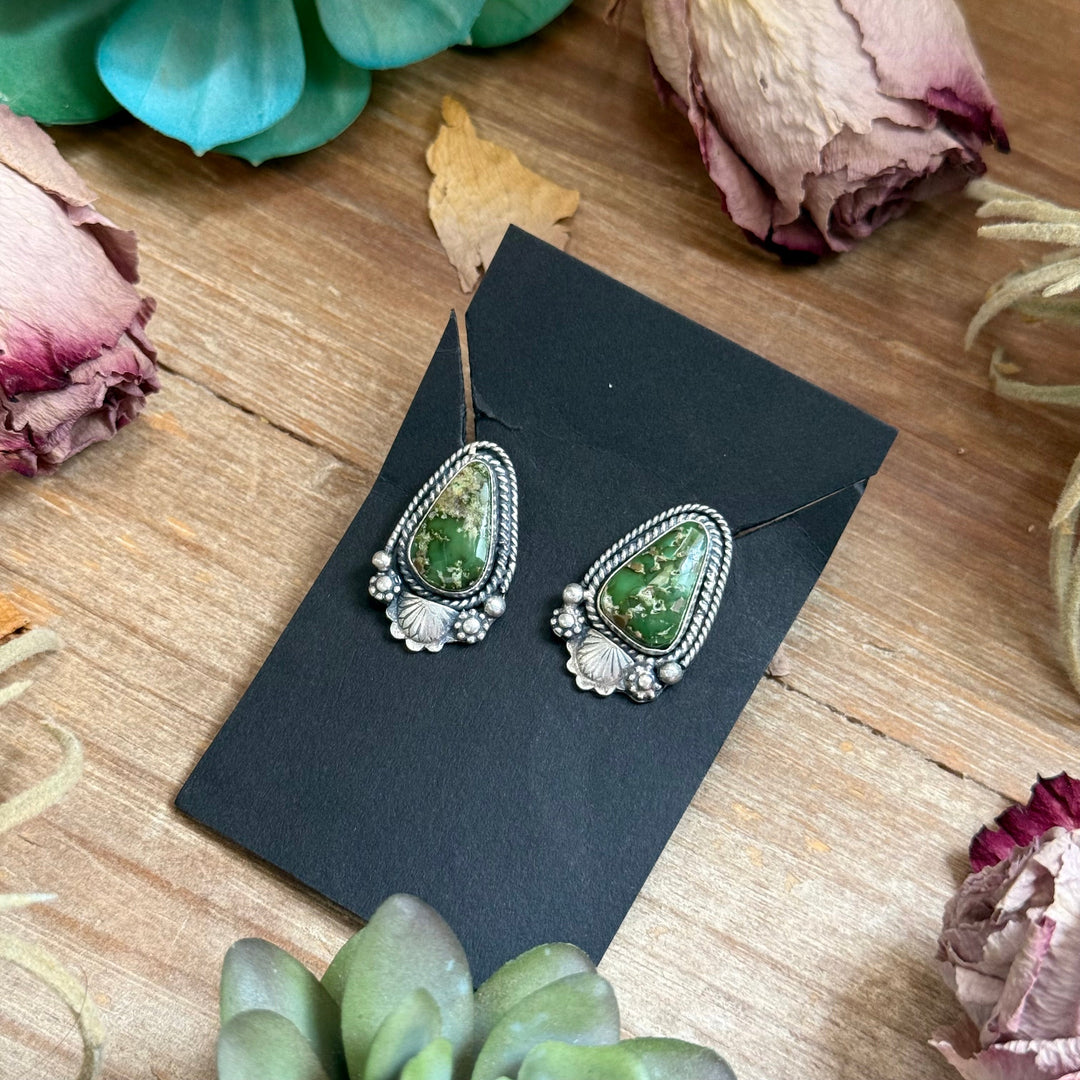 2 - Sterling Silver Sonoran Gold Turquoise Stud Earrings by Shay Pfeiffer Earrings Shopify Collective The Bijoux FAB Jewelry The Bijoux FAB Jewelry