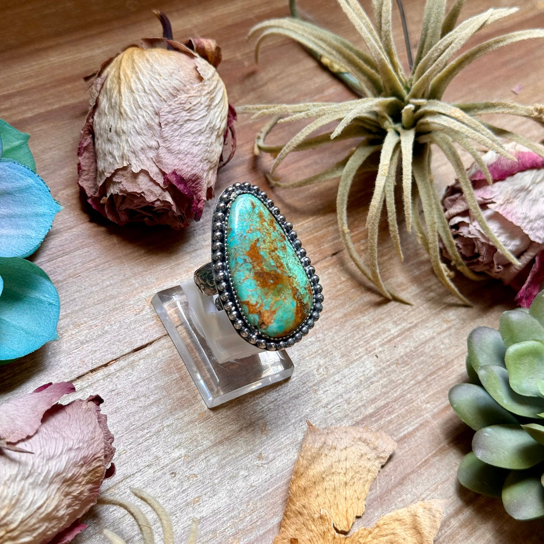 MJ Freeform Turquoise Ring – Sterling Silver Ring Shopify Collective The Bijoux FAB Jewelry The Bijoux FAB Jewelry