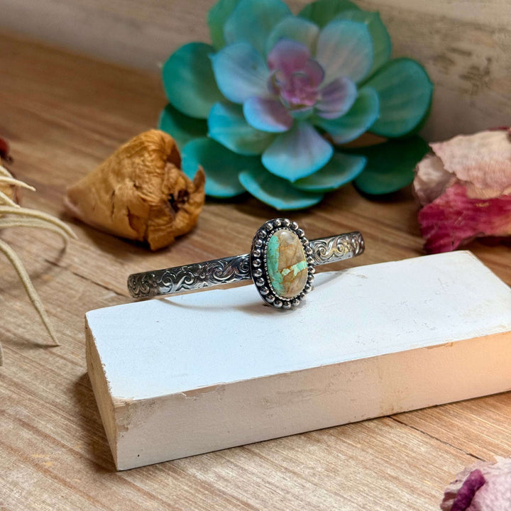 MJ Small Royston Turquoise Sterling Silver Cuff cuff Shopify Collective The Bijoux FAB Jewelry The Bijoux FAB Jewelry