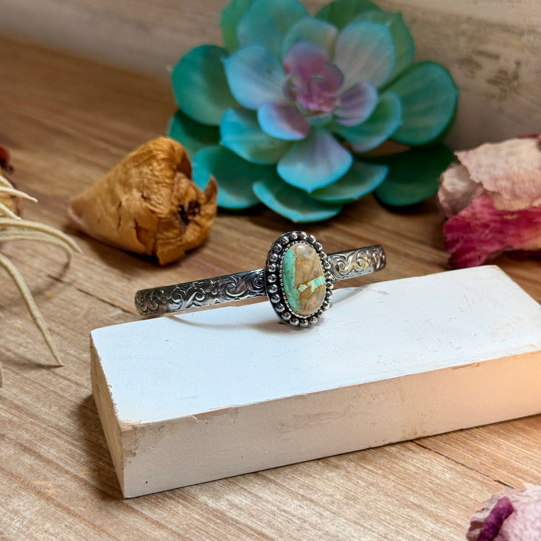 MJ Small Royston Turquoise Sterling Silver Cuff cuff Shopify Collective The Bijoux FAB Jewelry The Bijoux FAB Jewelry