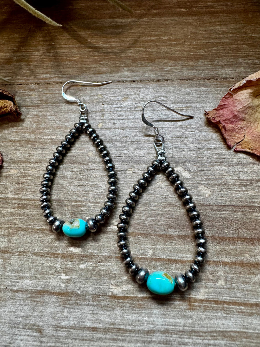 Sleeping Beauty Turquoise Teardrop Earrings – Sterling Silver Earrings Shopify Collective The Bijoux FAB Jewelry The Bijoux FAB Jewelry