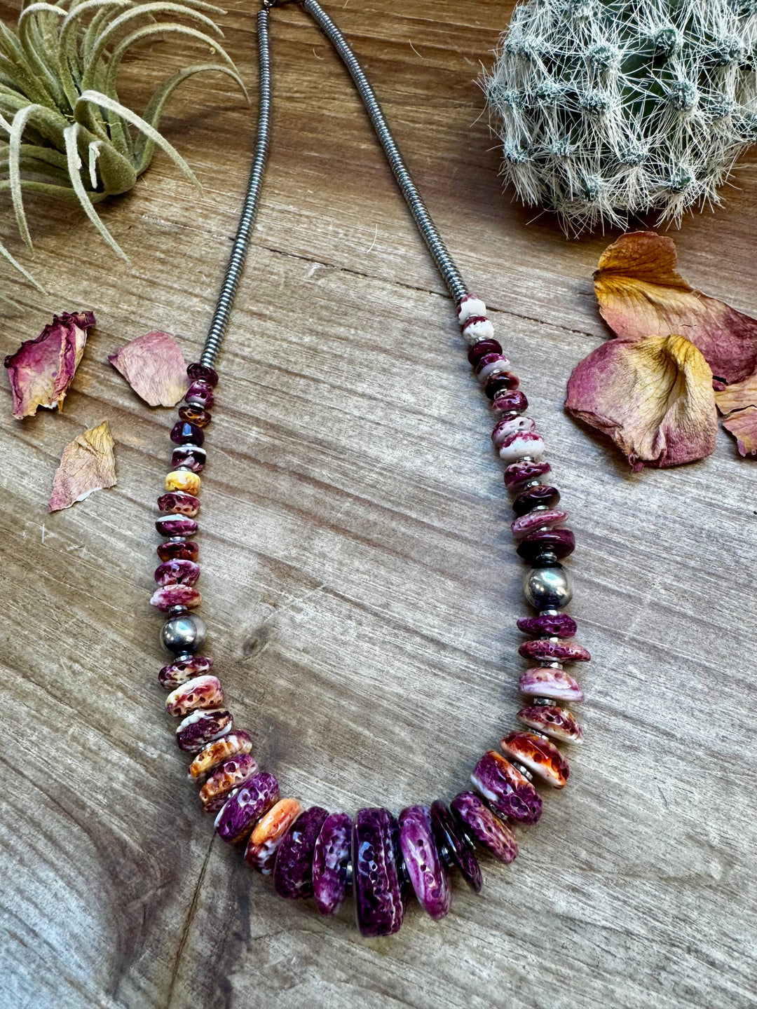 22 Inch graduated deep purple spiny and sterling silver pearls Necklaces Shopify Collective The Bijoux FAB Jewelry The Bijoux FAB Jewelry