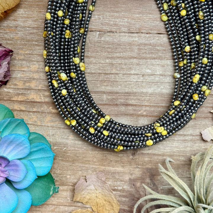 15” Palomino Turquoise Necklace – Sterling Silver Pearls Necklaces Shopify Collective The Bijoux FAB Jewelry The Bijoux FAB Jewelry