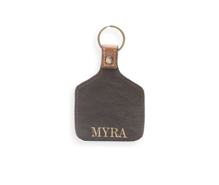 Saguaro Mist Hand-tooled Leather Key Fob Key chain Myra