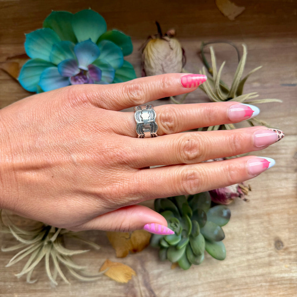 145-152 Sterling Silver Hand Milled Stamped Scalloped Edge Ring by Jason Ogg ring Shopify Collective The Bijoux FAB Jewelry The Bijoux FAB Jewelry
