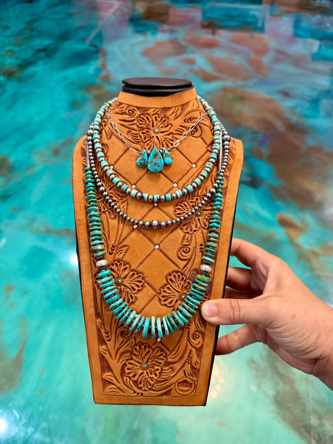 Turquoise Layered Stack – 4 Piece Necklace Set set Shopify Collective The Bijoux FAB Jewelry The Bijoux FAB Jewelry
