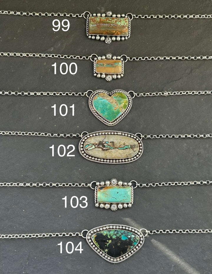 100 Ribbon Royston Turquoise Bar Necklace – Sterling Silver Necklaces Shopify Collective The Bijoux FAB Jewelry The Bijoux FAB Jewelry
