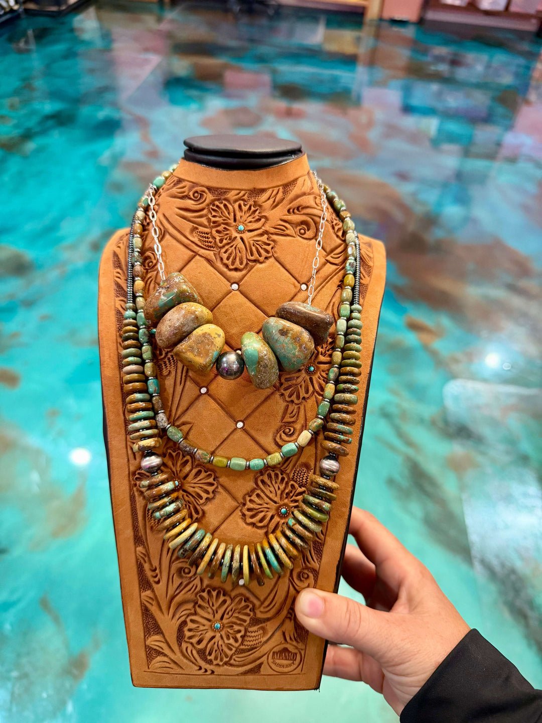 Chunky Turquoise Statement Set set Shopify Collective The Bijoux FAB Jewelry The Bijoux FAB Jewelry