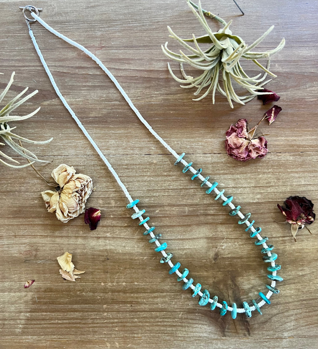 26 inch long blue disk turquoise necklace Necklaces Shopify Collective The Bijoux FAB Jewelry The Bijoux FAB Jewelry