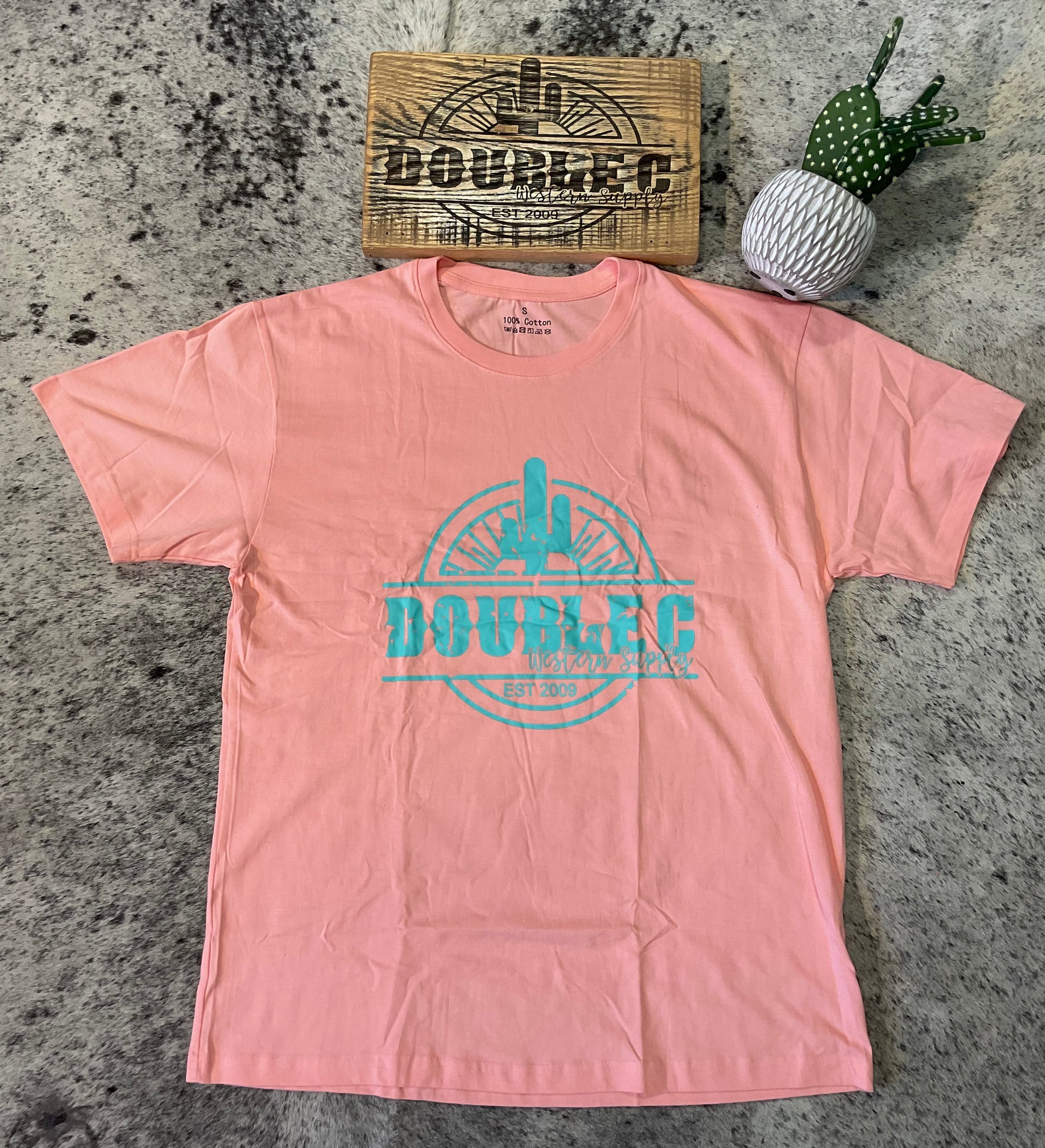 Double C Cactus Logo T Shirt T Shirt Double C Western Supply