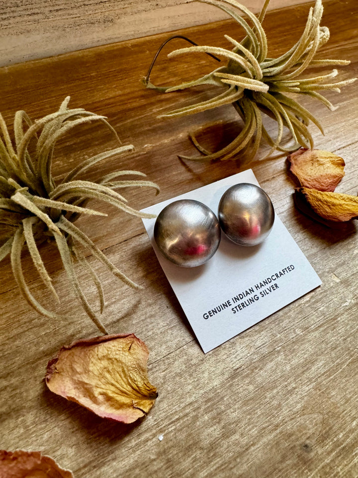 Large 30mm Sterling Silver Saucer Pearl Stud Earrings – USA Made Earrings Shopify Collective The Bijoux FAB Jewelry The Bijoux FAB Jewelry